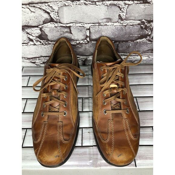 Rockport Powered by DMX Brown Leather Bicycle Toe Shoes Men’s Sz 11.5M US/45EU - Picture 2 of 16